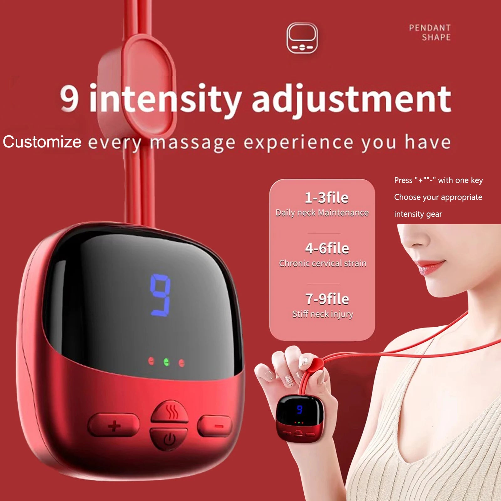 NEW Mini Smart Hanging Neck Shoulder Cervical Spine Massager Mini Portable Hot Compress Neck Artifact Dredging Neck Protector