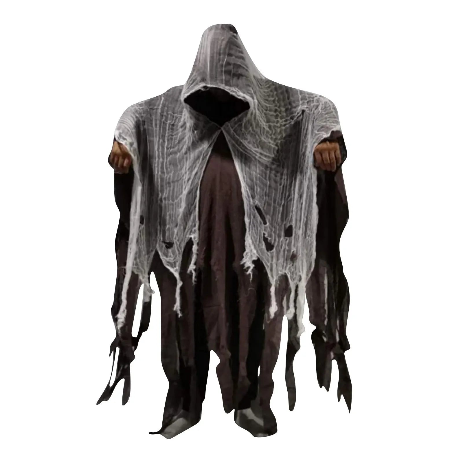 Halloween Skull Skeleton Cosplay Costume Halloween Ghost Costume Cosplay Adult Death Cloak Horror Zombie Tattered Hooded Capes