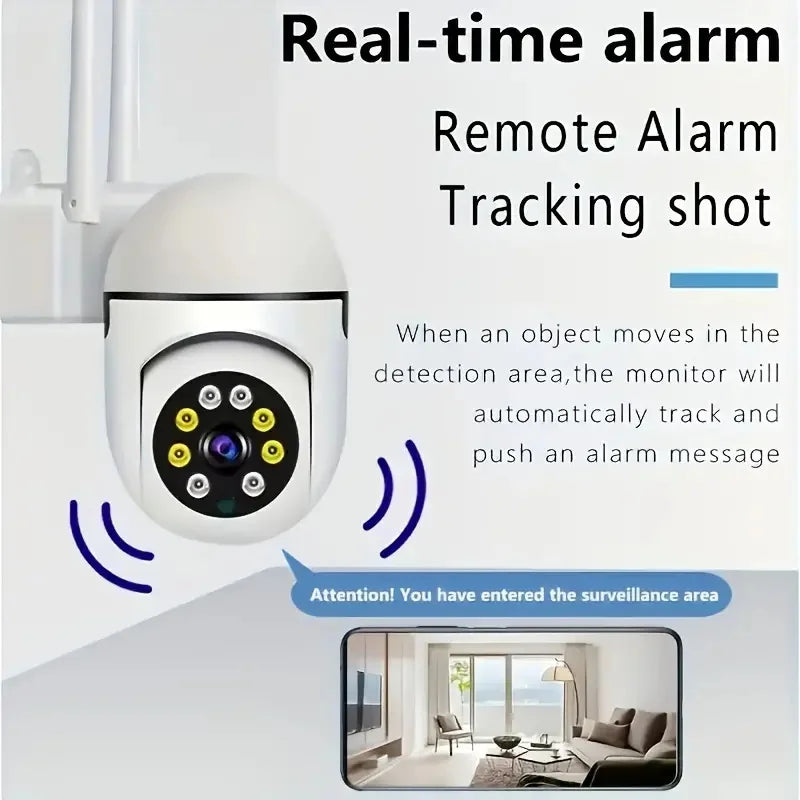 2MP PTZ Wireless Security Camera System Monitor Your Home And Pets Day And Night 2.4GHz WIFI Yi iot app Remote Viewing