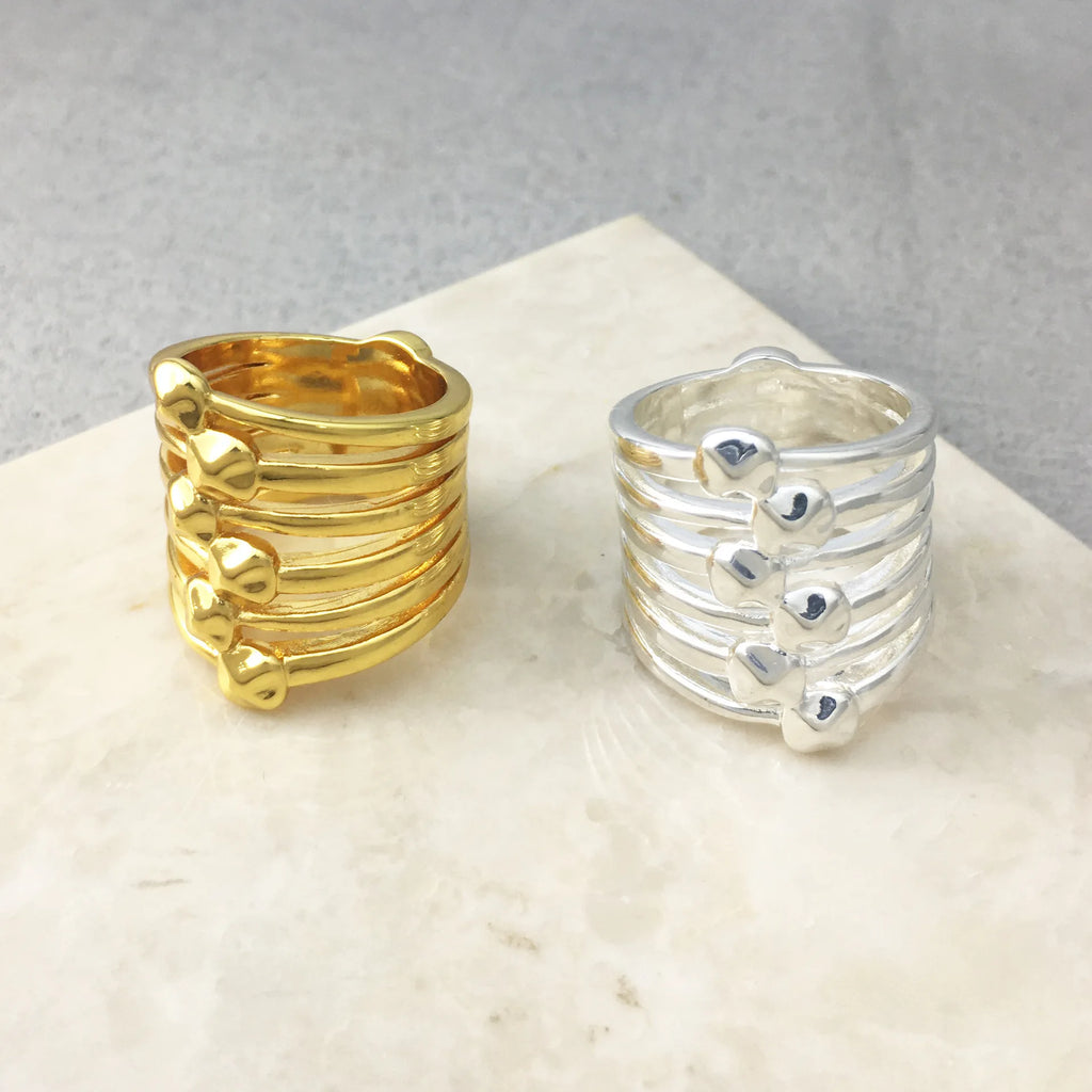 2025 European and American fashion trend electroplated gold and silver luxury ring, suitable for women's jewelry