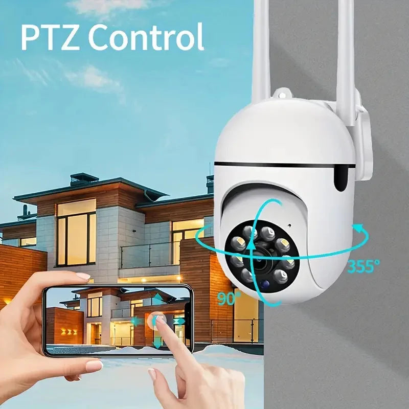 2MP PTZ Wireless Security Camera System Monitor Your Home And Pets Day And Night 2.4GHz WIFI Yi iot app Remote Viewing
