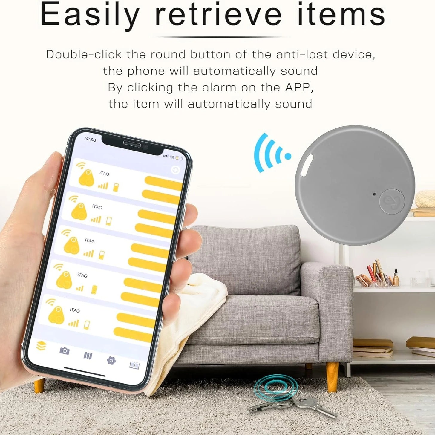 Wireless Mini GPS Tracker Anti-lost Alarm Key Child Bag Wallet Finder Bluetooth APP GPS Locator Smart Tag For iPhone Android