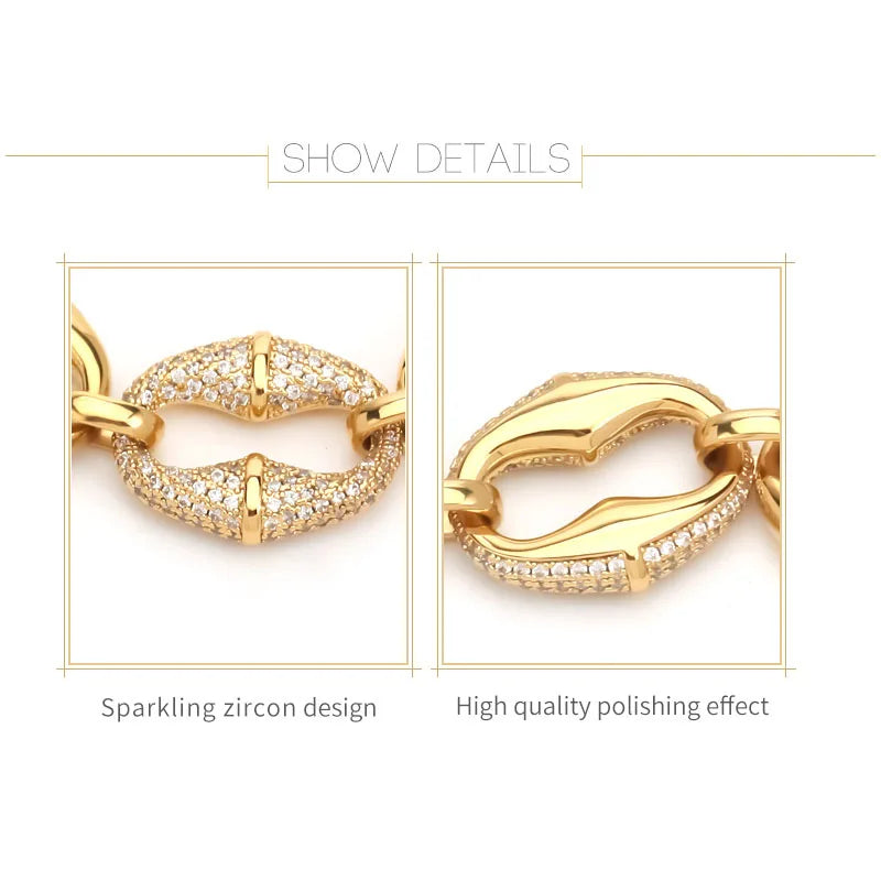 2024 New Fashion Gold Plated Adjustable Bracelet for Women Girls Elegant Twist Chain Bangle Jewellery Gift Idea