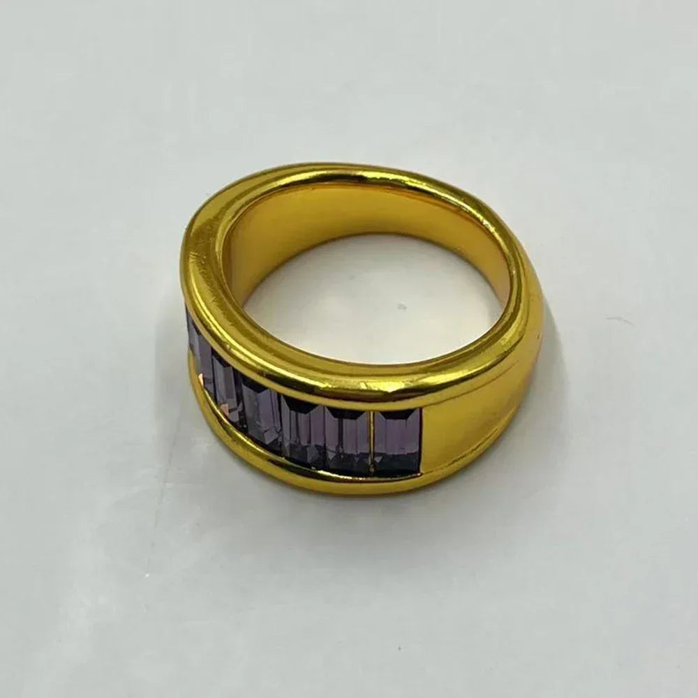 New Best-selling Fashion Blue Crystal Couple Ring for Summer 2025, As A Holiday Gift for Girls