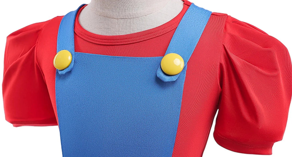 Halloween Costume Sets For Children Cartoon Bros Cosplay Dress+Top+Hat+Fake Beard Christmas Girls Party Dresses Carnival Outfits