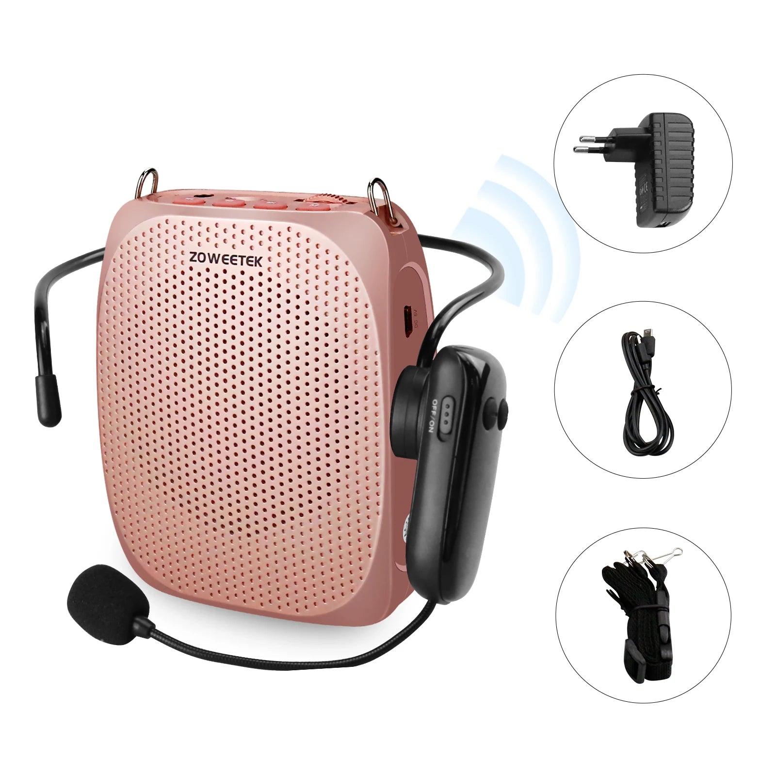 Zoweetek Wireless Voice Amplifier Mini Audio Loudspeaker Speaker for Teacher