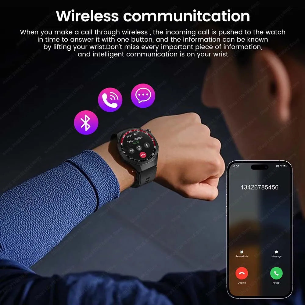 2025 New Smart Watches Men AMOLED Full Screen GPS Motion Trajectory Bluetooth Calls Surprise Gift SmartWatch Waterproof Classic