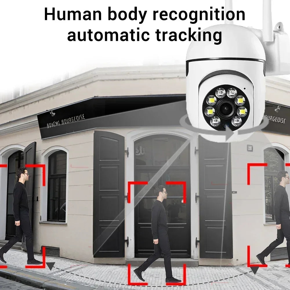 5MP HD PTZ Camera Wifi Wireless 4X Zoom Intelligent Color Night Vision Security Surveillance Humanoid Tracking No Ad APP Alarm