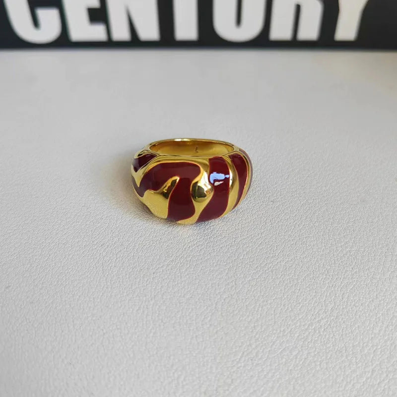 Retro Fashion High-quality Colored Enamel Gold-plated Women's Bracelet New Designer Luxury  High-quality Bangles Ring for Women