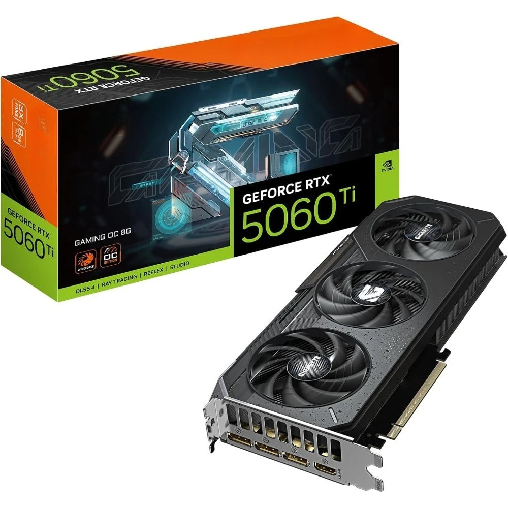 US Shipping GeForce RTX 5060 Ti Gaming OC 8G GDDR7 128-bit PCIe 5.0 Video Card WINDFORCE Cooling
