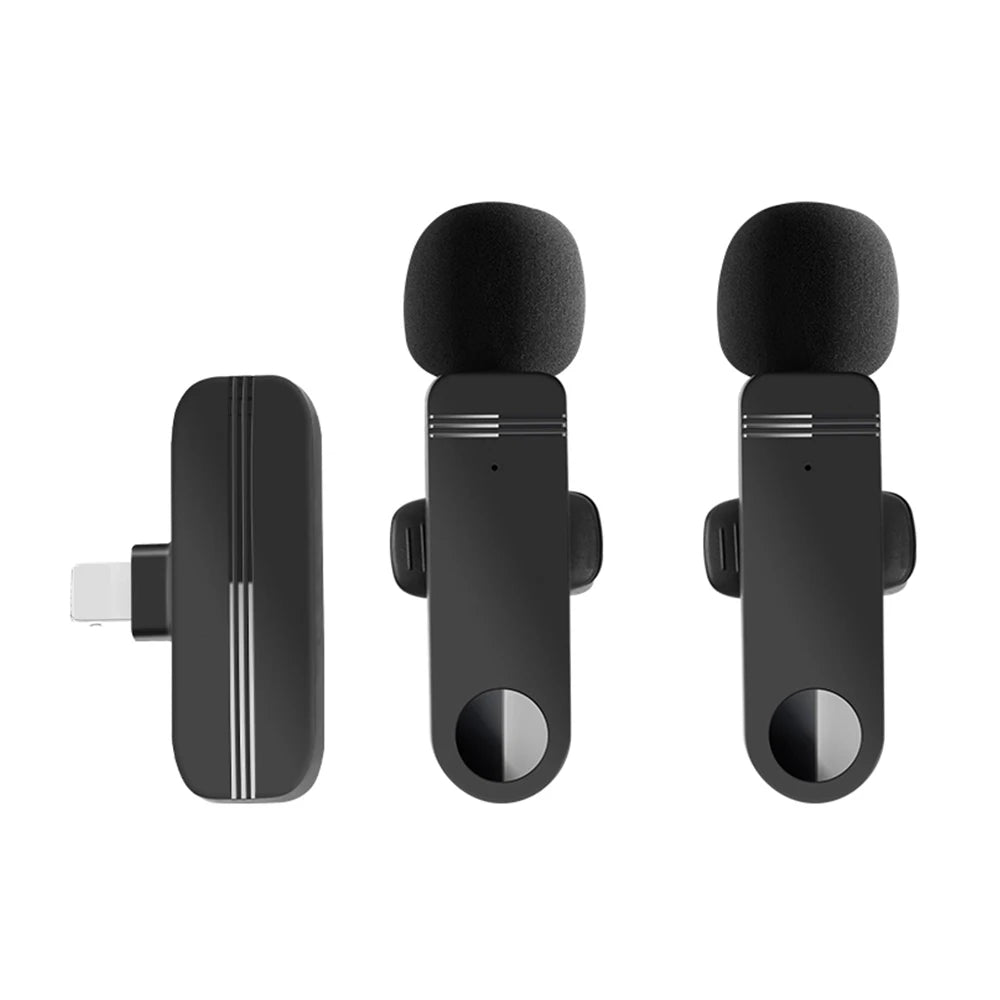 Wireless Lavalier Microphone 2.4G Wireless Microphone Audio Video Recording Mic for Live Broadcast Guide System Gaming Phone