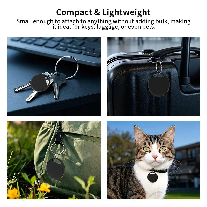 Bluetooth GPS Tracker for IPhone & Android Anti-Lost Key Finder for Luggage Wallet Pets Find My Device Compatible Smart Tag