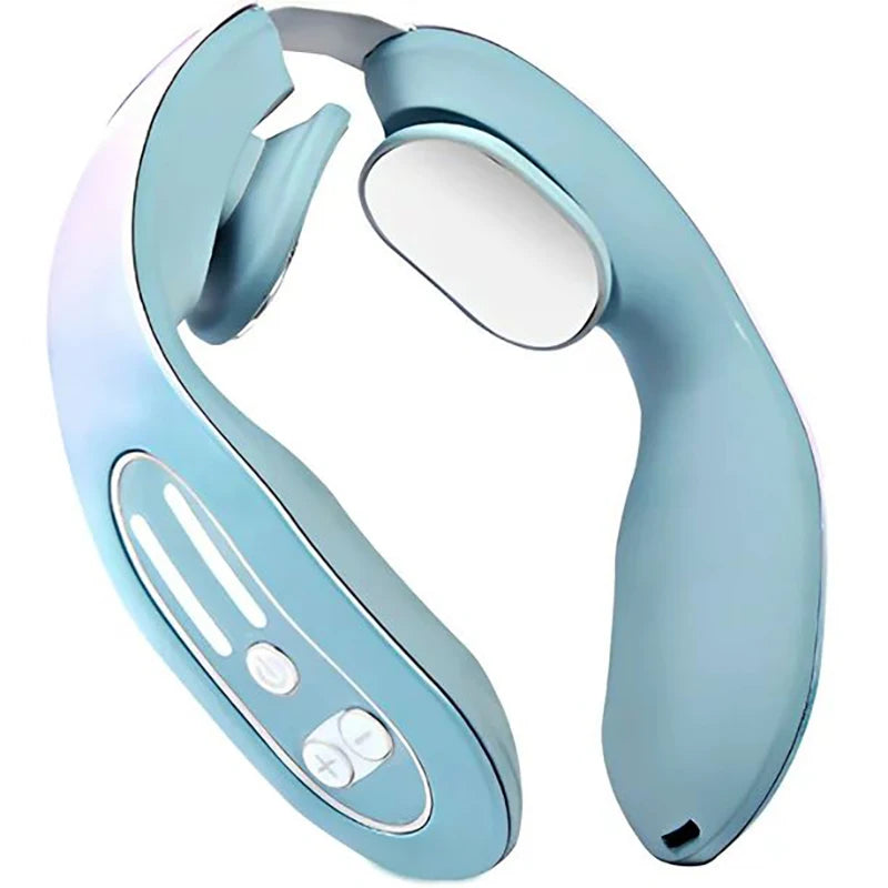 Intelligent Neck Massage Instrument Portable Neck Massage and Relaxing Instrument Dry Battery Powered Gray