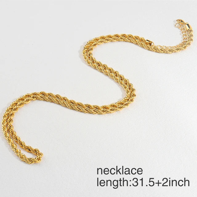 Fashion Necklace For Women Men Dubai Gold Color Jewelry Sets Couple Gift Daily Wear Party Holiday Jewelry Parent Child Set