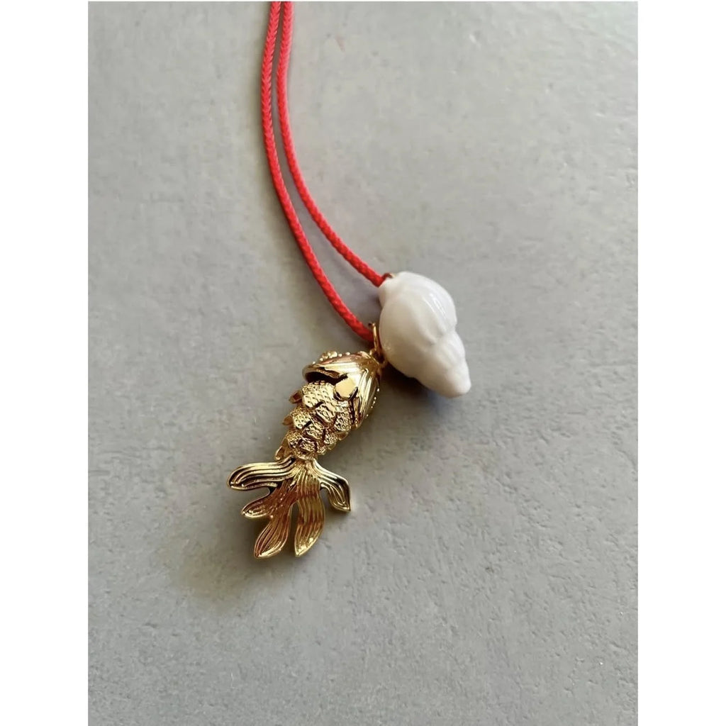 2025 New Necklace Fish Conch Trendy INS Metal Jewelry Trendy Rope Choker Women Accessories Gift Collar