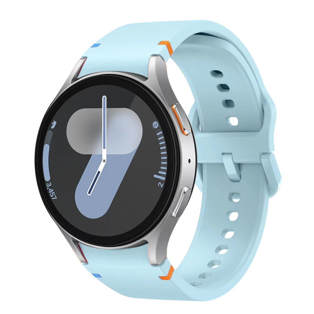 Strap for Samsung Galaxy Watch 7 FE 44mm 40mm 4 6 Classic 5 Pro 45mm Silicone Sport Wrist Bracelet correa Galaxy Watch 7 Band