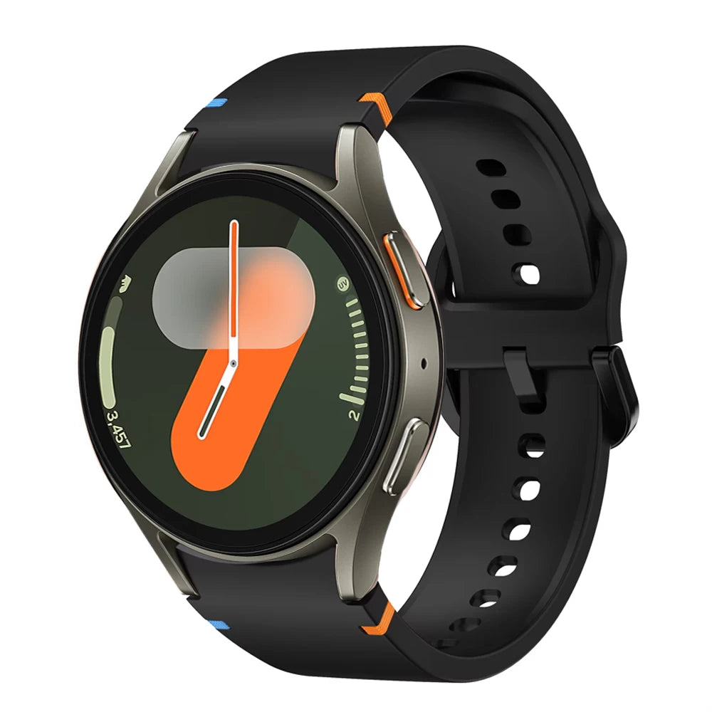 Strap for Samsung Galaxy Watch 7 FE 44mm 40mm 4 6 Classic 5 Pro 45mm Silicone Sport Wrist Bracelet correa Galaxy Watch 7 Band