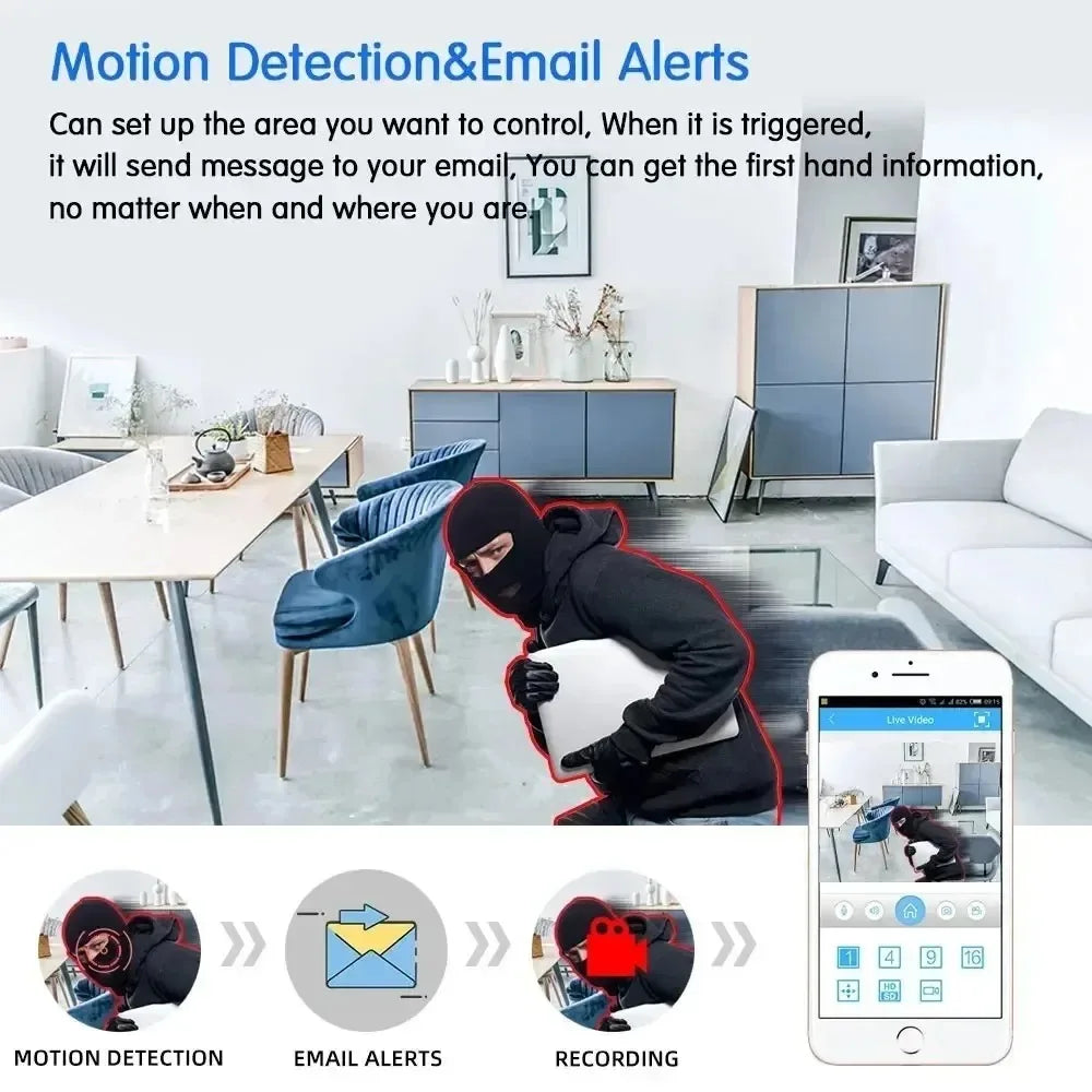 4K 8MP WiFi Surveillance Camera Dual Lens Dual Screens Auto Tracking Two-Way Audio Onvif 10X Zoom Security CCTV Camera YOOSEE