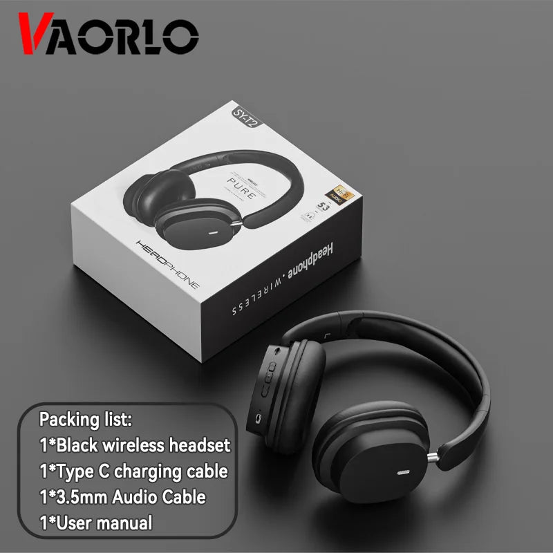 Bluetooth 5.3 Fashion Wireless Headphones HIFI Stereo Portable Over-ear Business Headset Low Latency Gaming Earphones With Mic