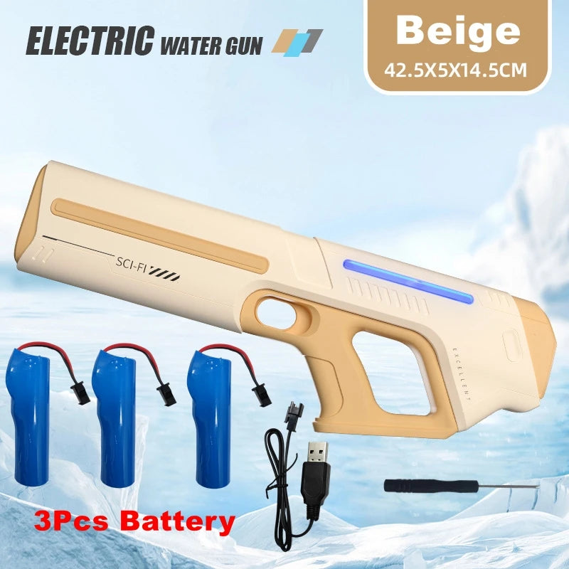 Electric Water Guns For Adults Kids Powerful Squirt Automatic Water Suction Water Blasters Summer Outdoor Beach Toy Kids Gift