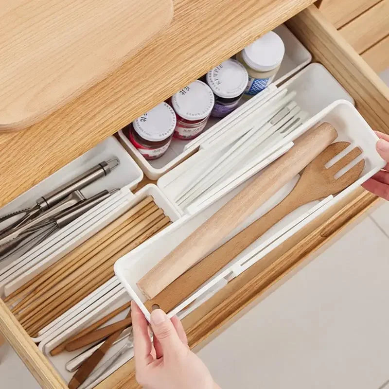 Drawer intimates partition storage box retractable kitchen tableware compartment organizer stationery classification storage box
