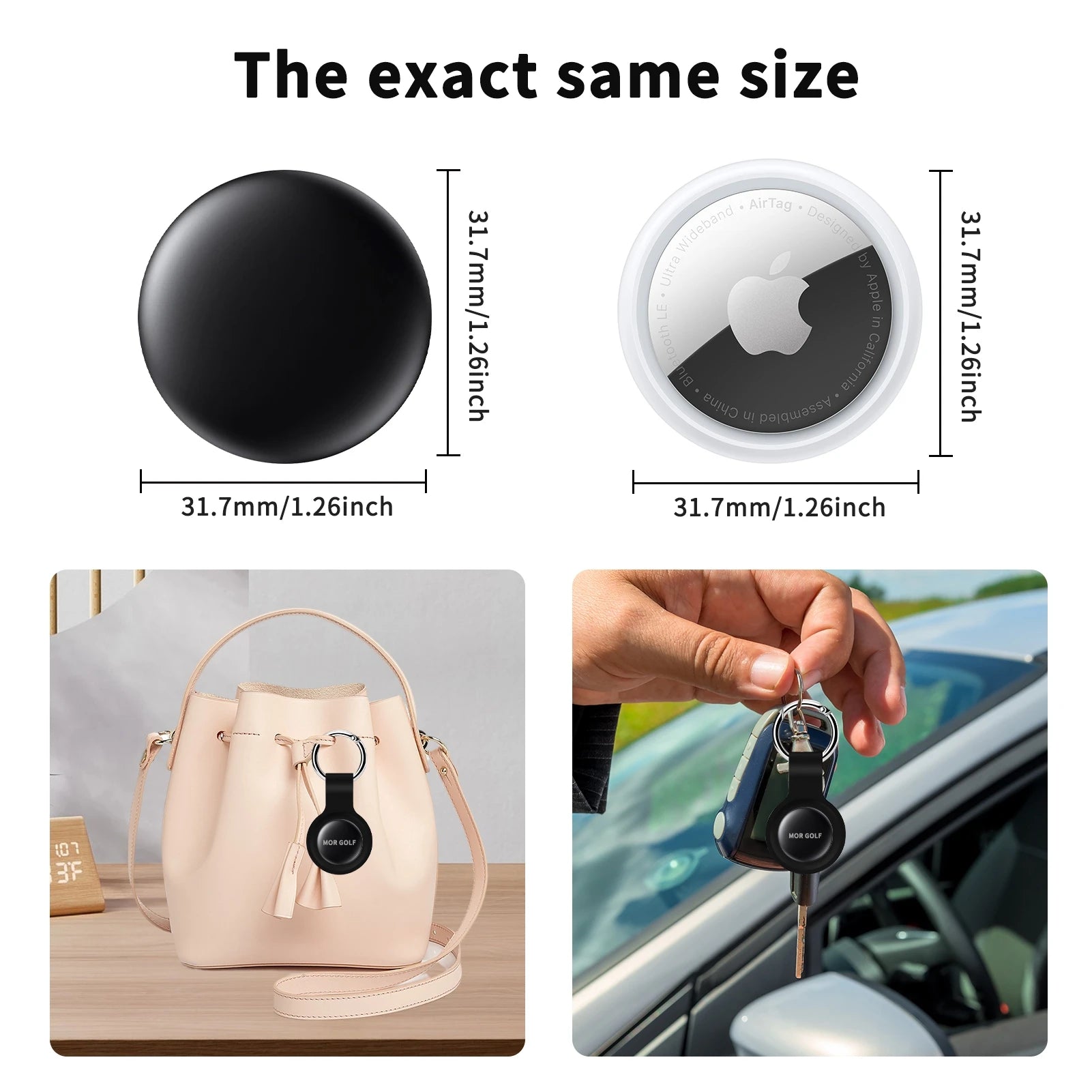 Waterproof Protective Kit Finder Long-Distance Tracker for Apple Find My App Voice Locate Keys Bag Toys Smart Tag for IOS iPhone