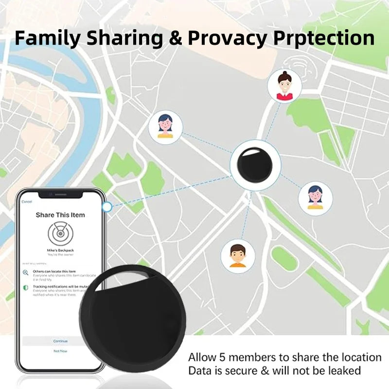 5-pack Bluetooth GPS Tracker for iOS Work with Apple Find My App Global Positioning for Luggage Bag Car Wallet Bike Smart Tag