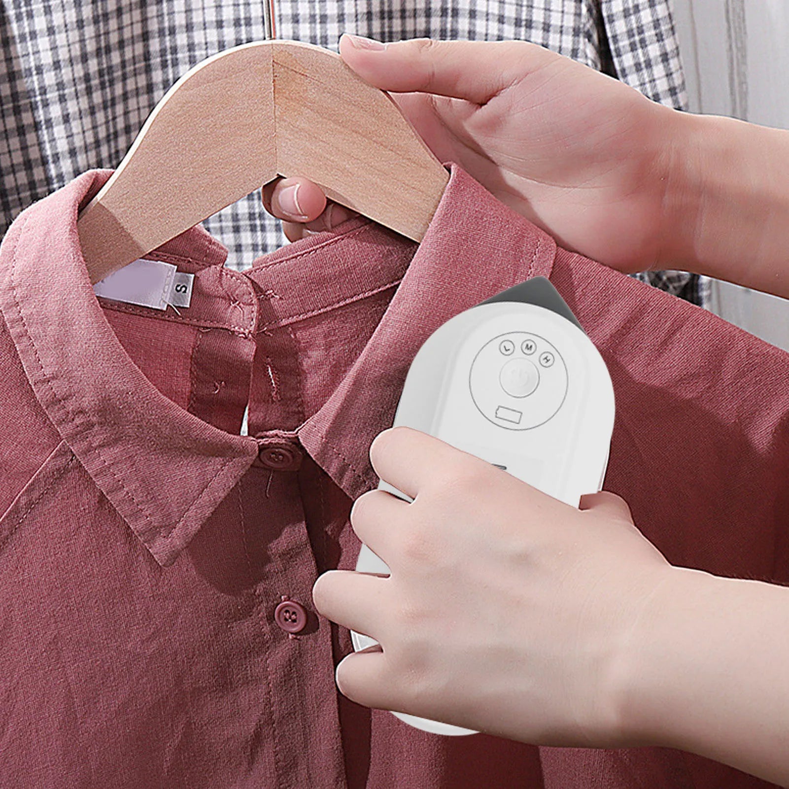 Mini Ironing Machine Portable Handheld Iron Lightweight Portable Fast Heat Up 3 Temperature Adjustment for Dormitory for Home