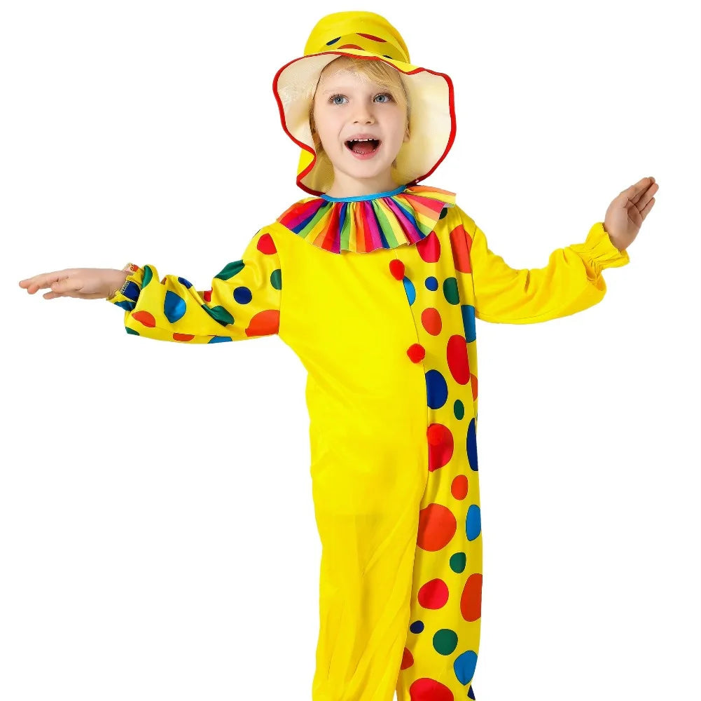 Halloween Clown Costume Children's Performance Kindergarten Makeup Ball Dressed Up Cosplay Props