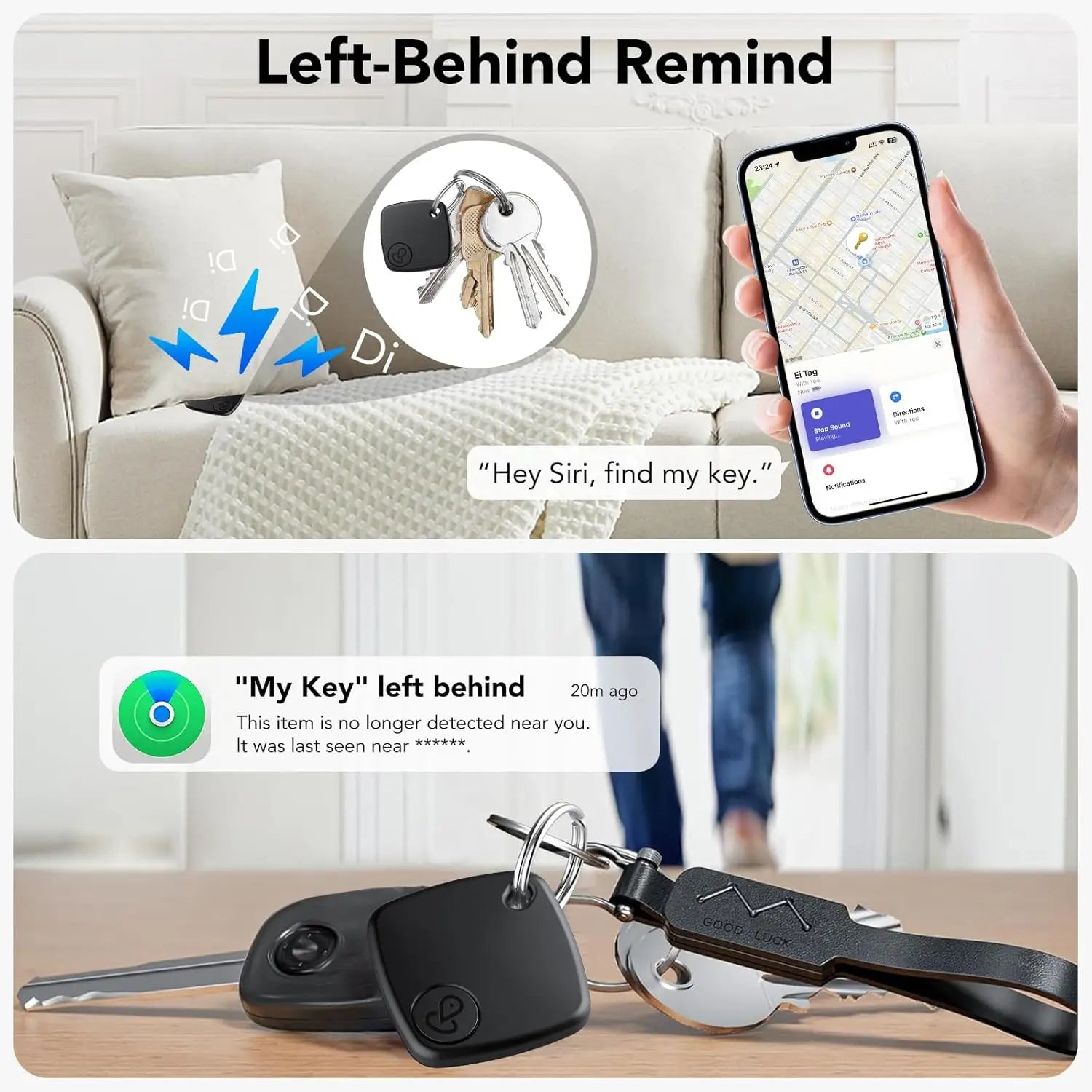 Bluetooth Mini Tracking Device for Apple Find My APP Smart Tag Kid Pet Car GPS Lost Tracker Anti-Lost Alarm Reminder Positioner