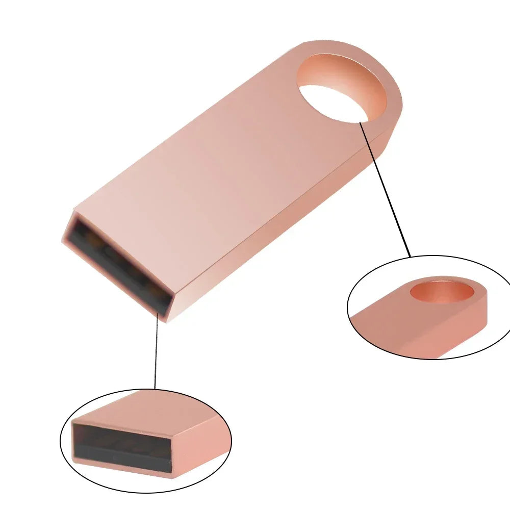 Metal Free Key Chain USB3.0 Flash Drive Metal Pen Drive 128GB 64GB 32GB 16GB 8GB Pendrive Waterproof Memory Usb Stick High Speed