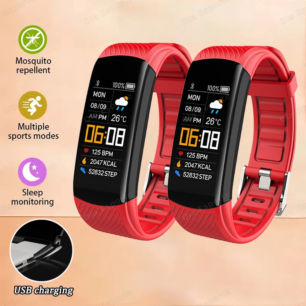 Smart Watch Men Women Bluetooth Step Counting Sports Bracelet Fitness Tracker Heart Rate Blood Pressure Sleep Smart Bracelet New