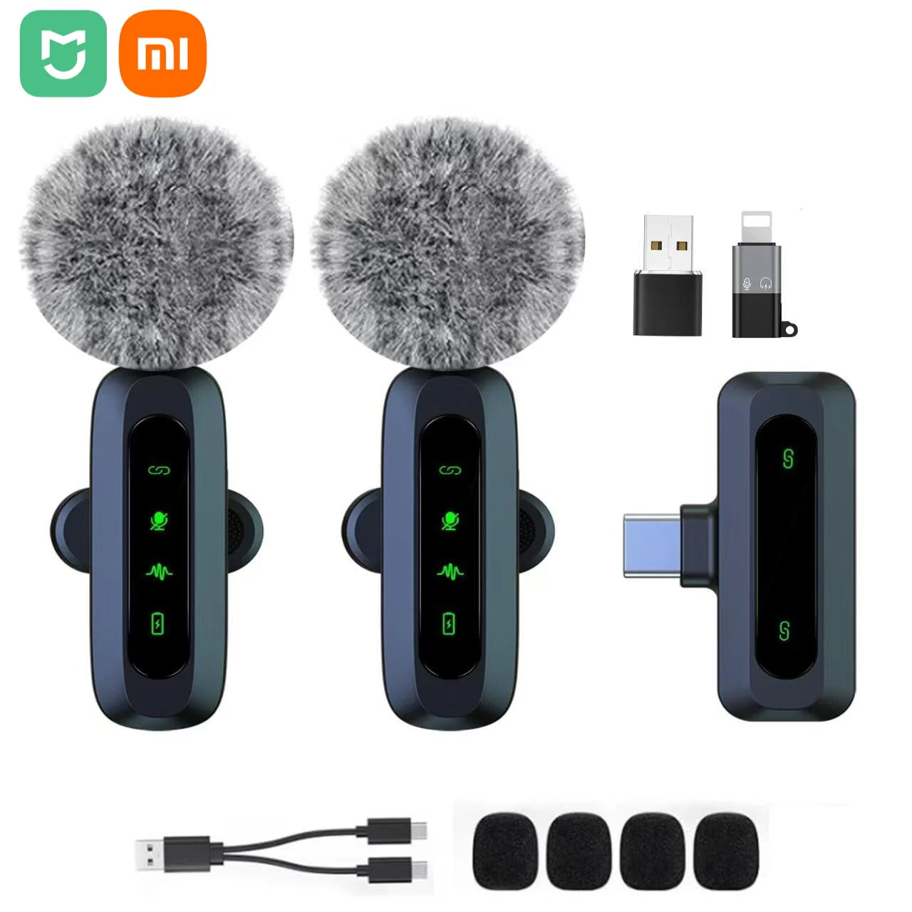Xiaomi New Wireless Lavalier Microphone Portable Mini Microphone Audio Video Recording Livestreaming Gaming  For IPhone Android