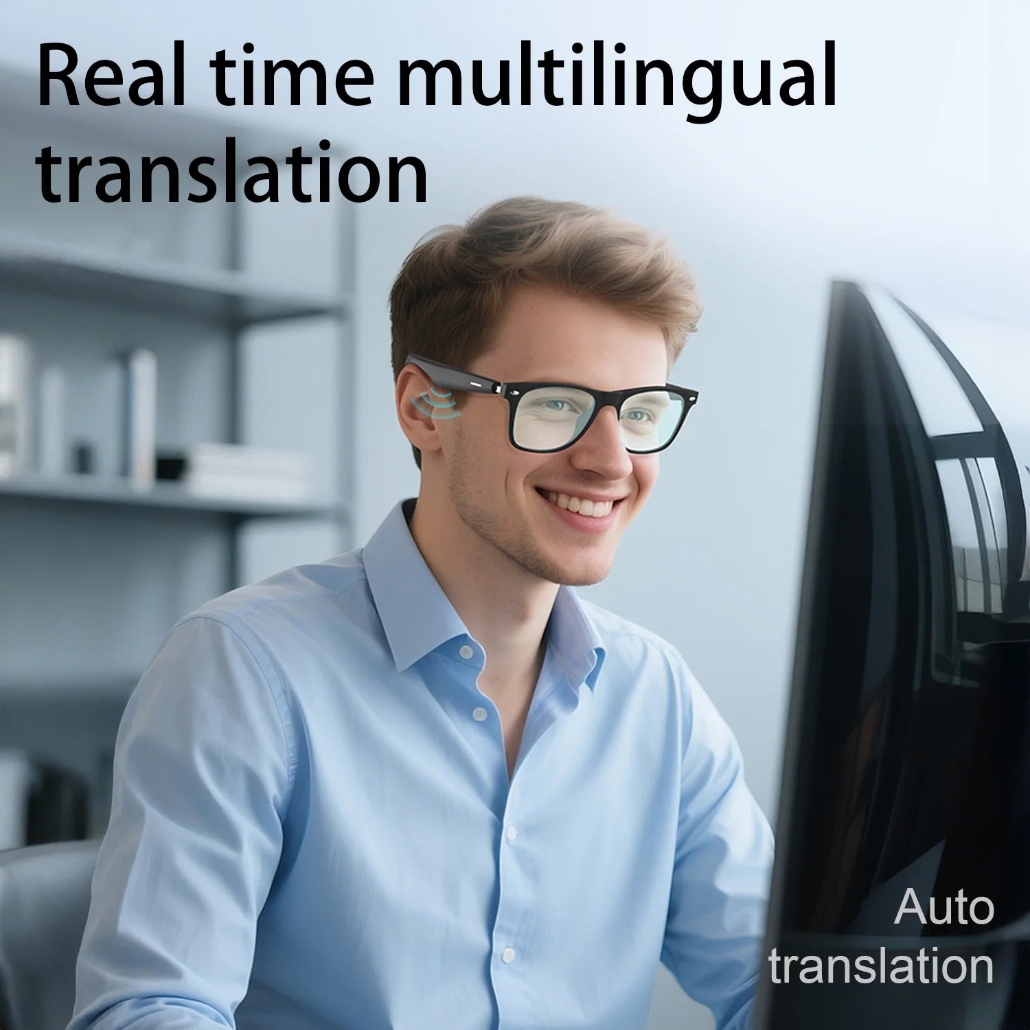 2025 Smart Glasses  AI Translation Camera Control Bluetooth Call Headphones Fashionable Sunglasses Intelligent Men Women Gifts