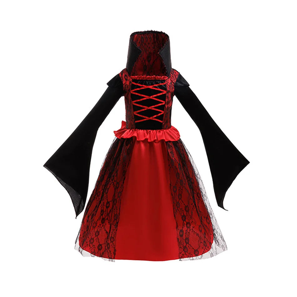 Halloween children Costumes Girls Princess Dresses Ghost Clothes Horror Vampire Cloak Performance Costumes Carnival Outfit