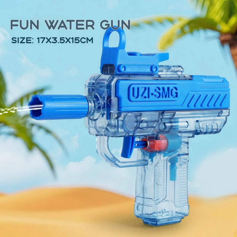 Summer UZI Water Gun non Electric Pistol High-pressure Full Automatic Shooting Water Beach Toy Gun For kid Adult birthday presen