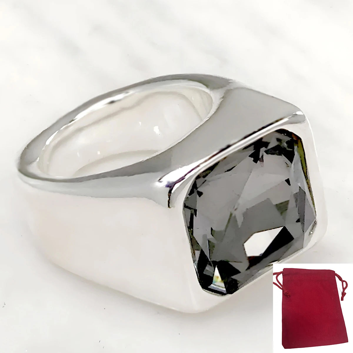 2025 Spain's best-selling electroplated gold and silver high-quality gemstone ring, suitable for women's jewelry