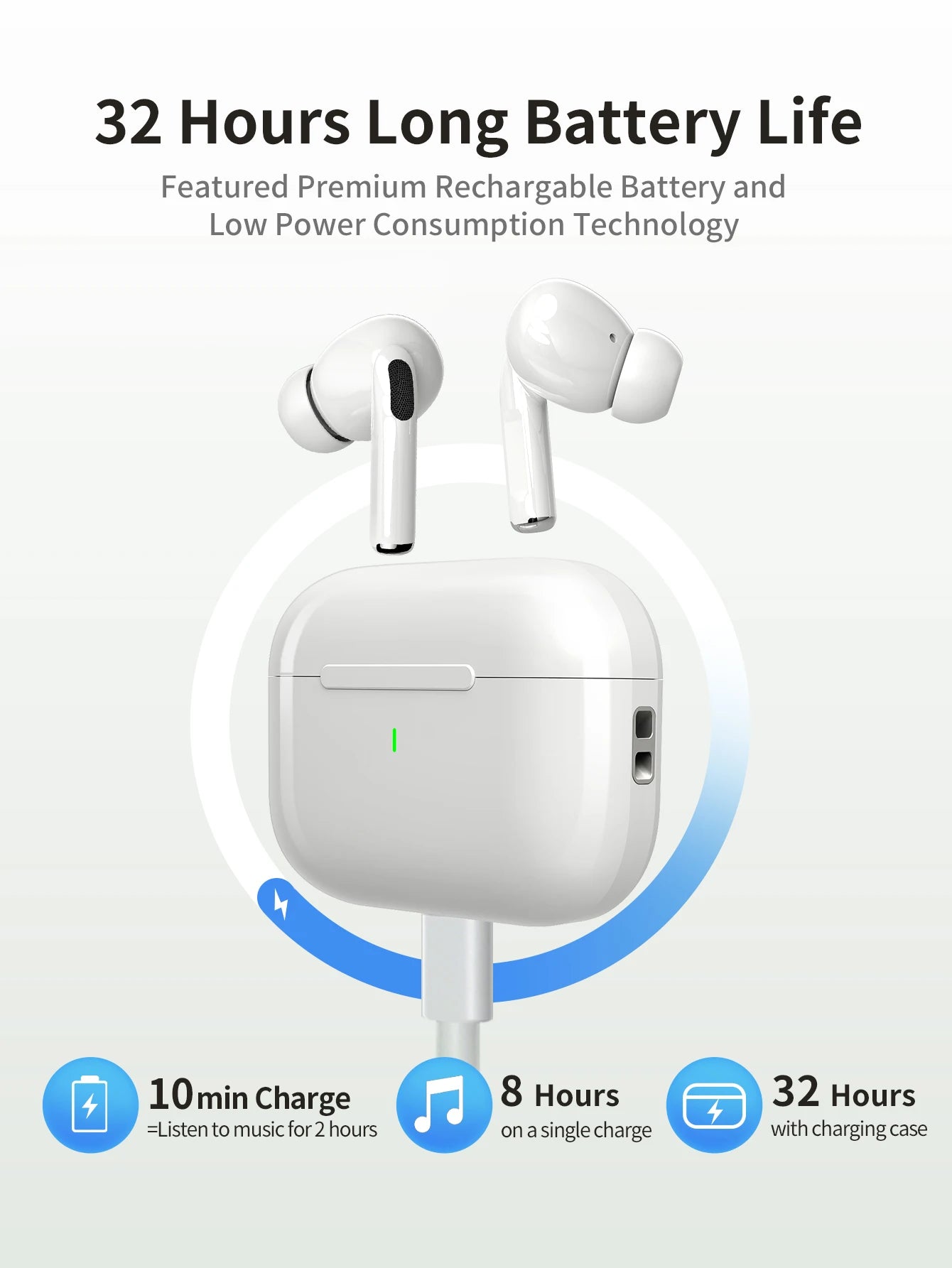 Air Pro True Wireless Bluetooth Earphones ANC Noise Reduction Wireless Headphones Pod Like Pods pro2 Ear Buds For IPhone Android