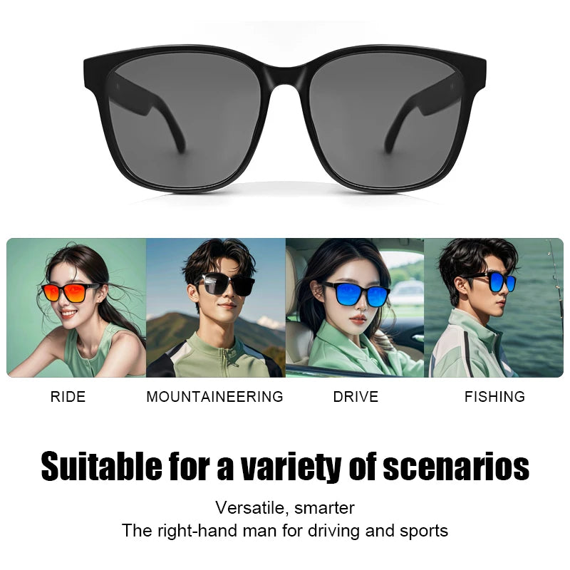 2025 Sunglasses Smart Glasses Fashion Sunglasses Bluetooth Call UV400 Hiking Fishing Al Intelligent Wireless Translation Glasses