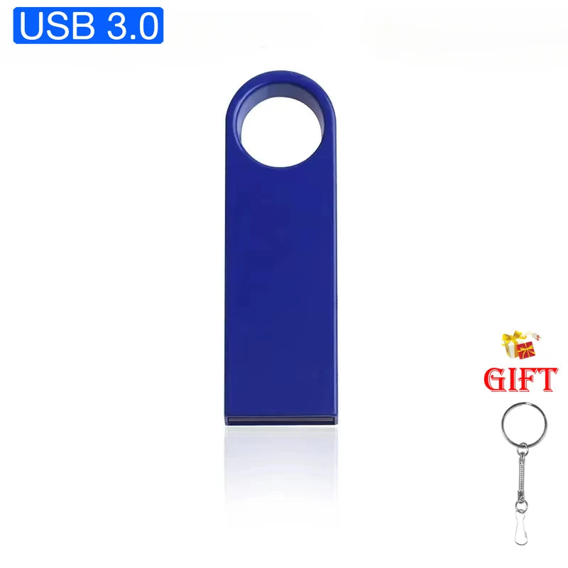 Metal Free Key Chain USB3.0 Flash Drive Metal Pen Drive 128GB 64GB 32GB 16GB 8GB Pendrive Waterproof Memory Usb Stick High Speed