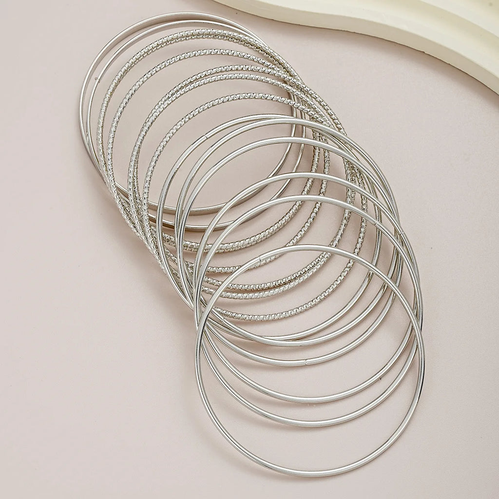 12pcs Punk Gold Color Chain Bracelets Set for Women Boho Thick Charm Curb Cuban Bracelet Bangles Fashion Jewelry Gift 2024 New