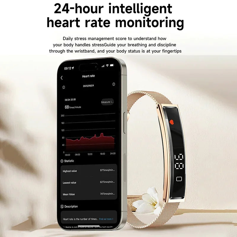 Women Smart Bracelet With Heart Rate Monitor Activity Fitness Tracker Sports Wristband Waterproof Smart Watch Men Smartband