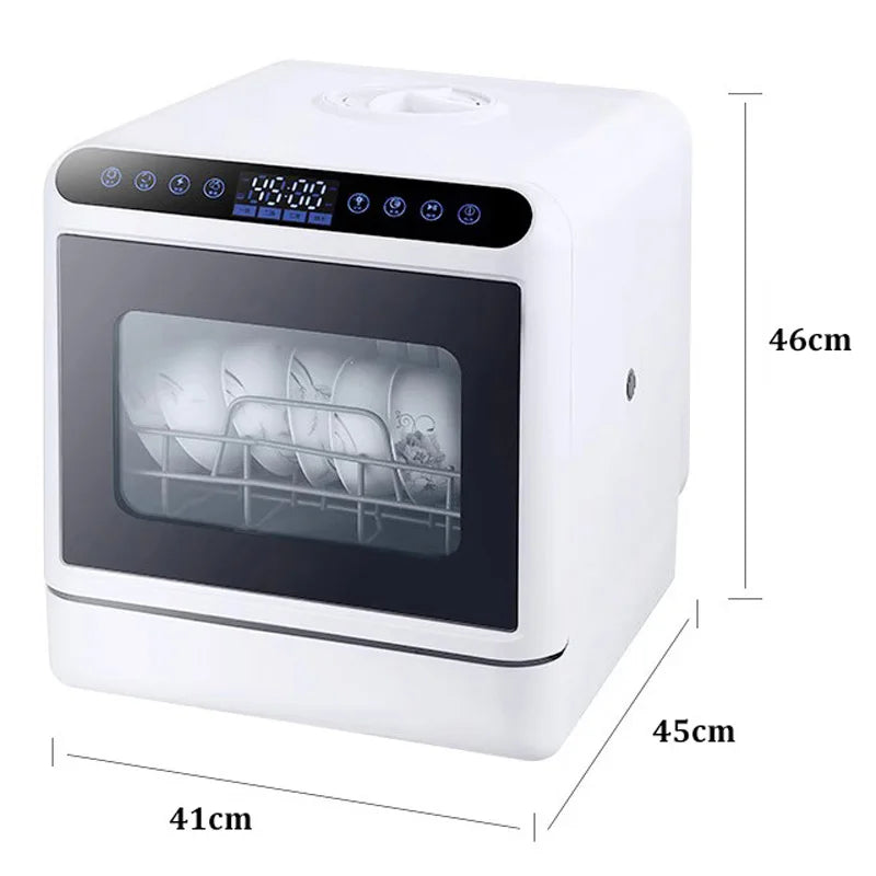Installation-free tabletop dishwasher 110V/220V water tank model UV+high temperature sterilization Household dishwasher