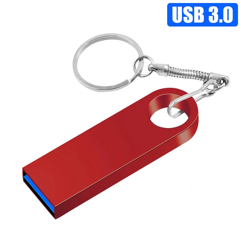 High Speed Memoria Flash Drive 3.0 Pendrive 128GB 64GB Waterproof Pen Drive 16GB 8GB Flash Usb 2.0 Metal Stick Key Custom Logo