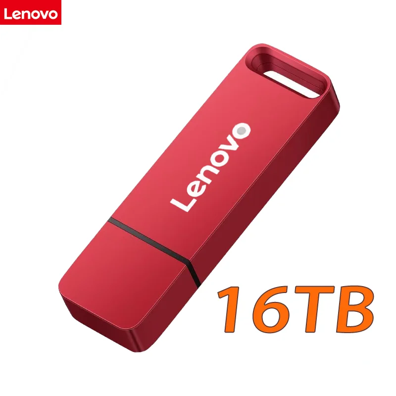 Lenovo 16TB USB 3.2 Flash Drive High Speed Metal Pendrive OTG High Speed Pendrive Portable Ssd Memories For Cellphone Laptop PC