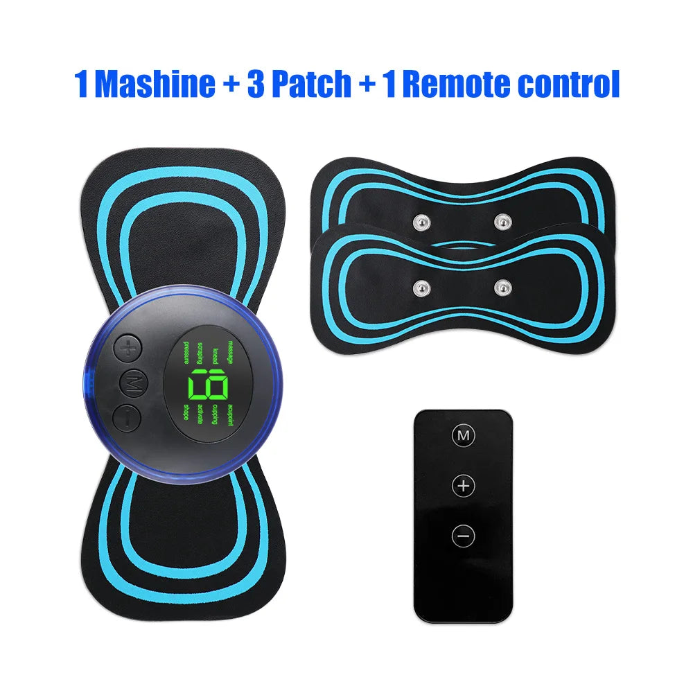 Portable Electric 8 Modes EMS Mini Neck Massager Shoulder Cervical Massage Muscle Stimulator Pain Relief Neck Back Relaxation