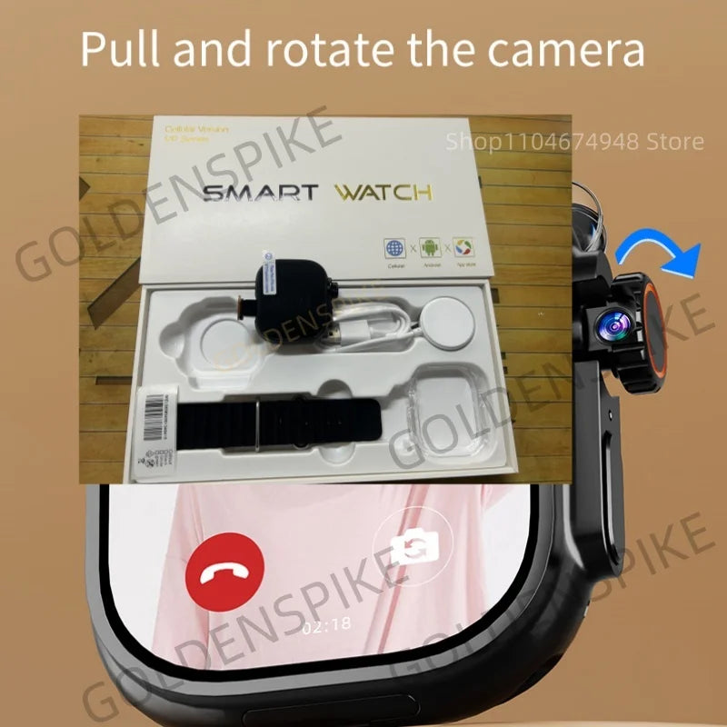 32+512GB DW100 Smart Watch 4G/5G LTE Rotary Camera GPS Position WIFI Video Global Calling 2.29'' Amoled Android 10.0 Smartwatch