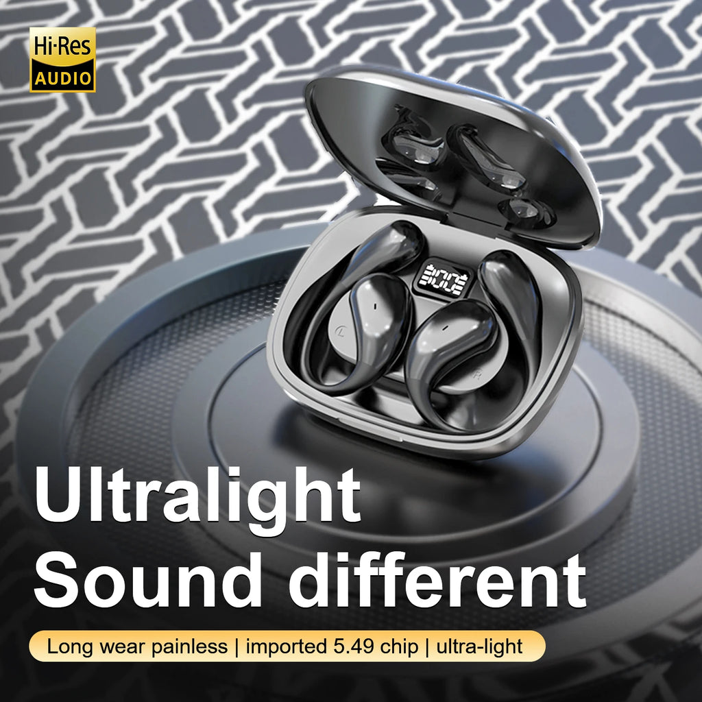 Bluetooth Wireless Headphones HiFi Music Earphones with Mic Smart Touch Noise Reduction Earhooks Waterproof Headset for Sports