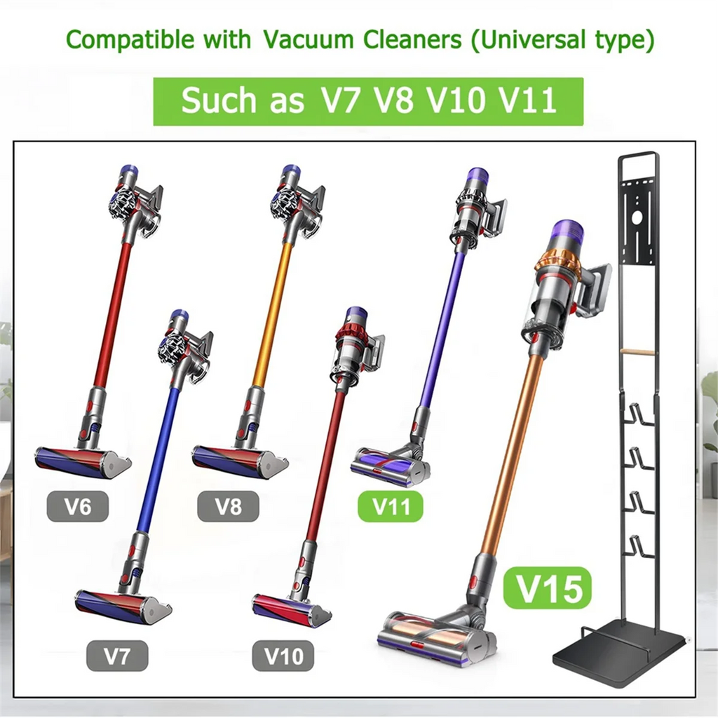 A73Z-Vacuum Stand for V15 V11 V10 V8 V7 Cordless Vacuum Cleaners Heavy Base Metal Bracket Holder with Wheels