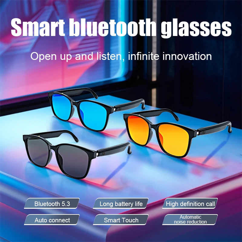 Smart Glasses Anti-blue Light Make Receive Calls Music Calling Noise Reduction UV400 Protection BT TWS Glasses Sports Women Gift